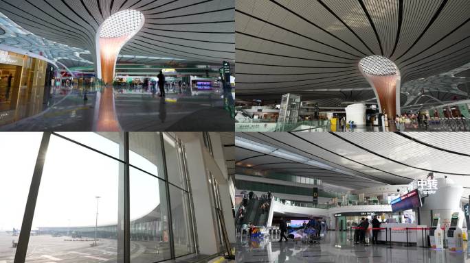 4K北京大兴国际机场候机楼空镜2