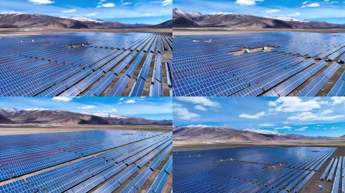 西藏光伏基地航拍