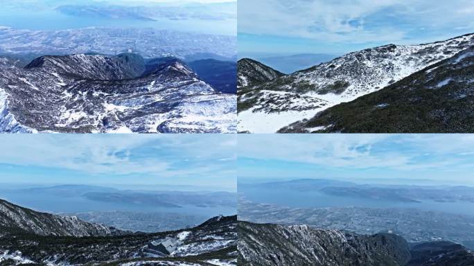【原创素材】4K航拍延时大理苍山唯美雪景