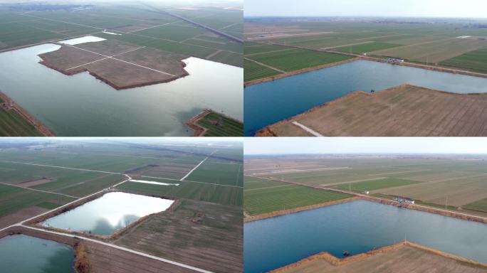 【4K】农田灌溉蓄水坑塘  水利工程