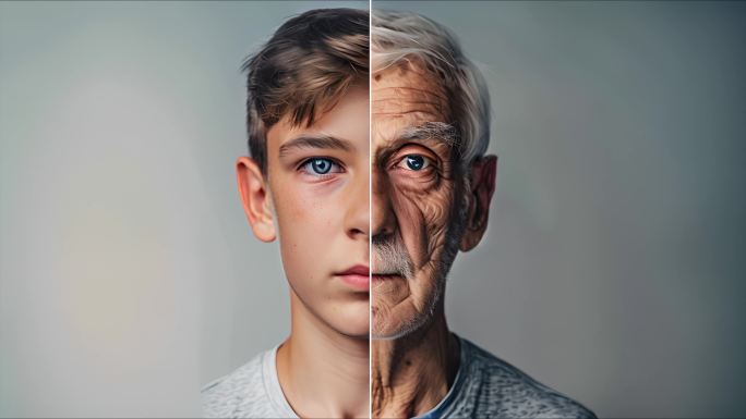 年轻衰老对比 青年老年对比