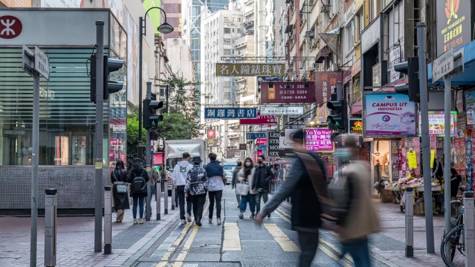 香港维多利亚港夜景延时风光