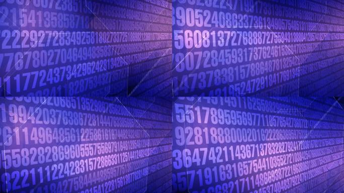 科学背景数字代码，数据加密和随机数抽象瞥见数据科学，机器学习和数字技术的世界