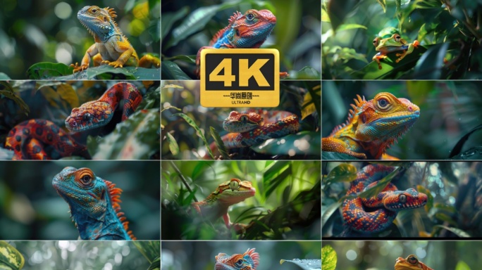 4k雨林爬行动物合集（20段）