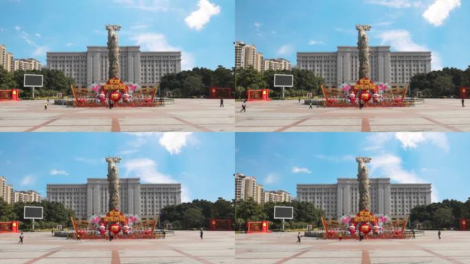 10-大岭山延时-政府广场节日气氛