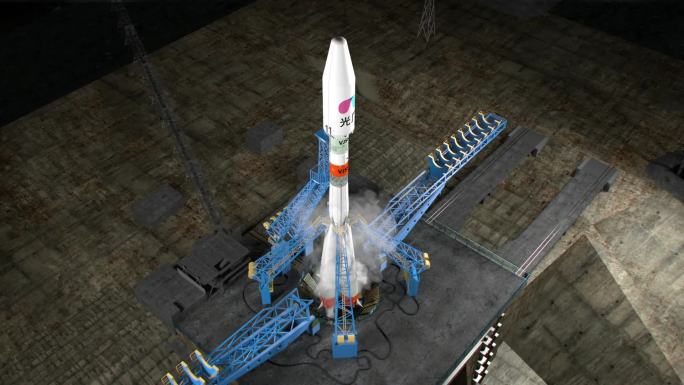 3D火箭发射动画