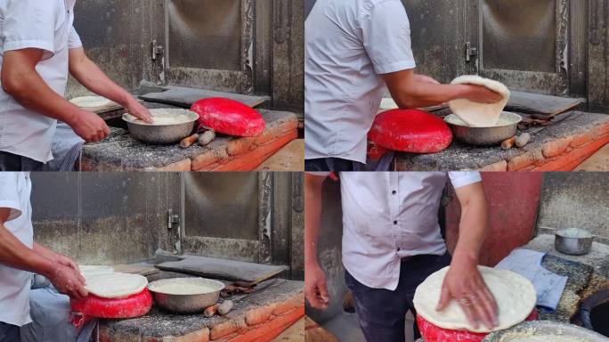 新疆现场制作馕饼特色美食特产干粮