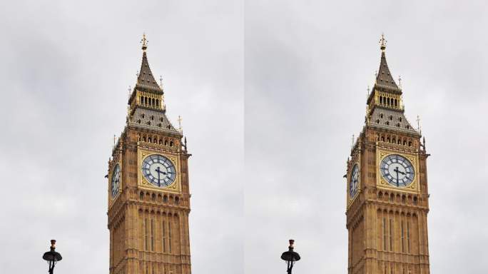 大本钟的尖顶和钟面，大本钟和国会大厦，大本钟钟楼，威斯敏斯特宫，伦敦的象征