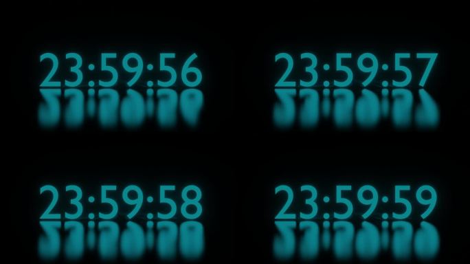 数字闹钟计时器或手表计时器动画-动画秒表倒计时5秒，直到新的一年。“黑色星期五”。销售折扣。青色的颜