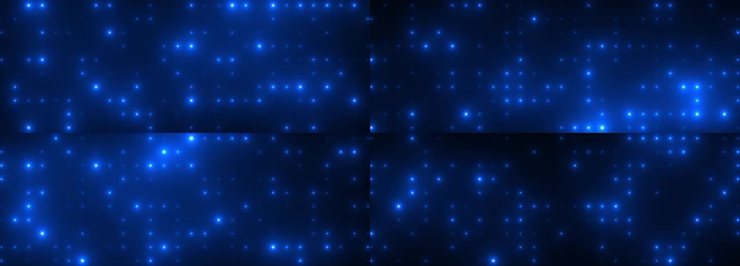 6K蓝色阵列灯光(小)闪烁背景无缝循环