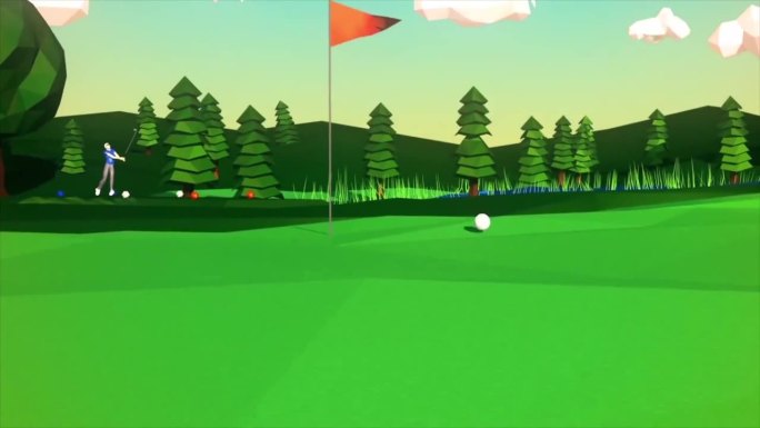 3D高尔夫球动画