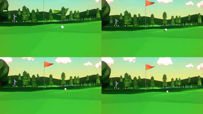 3D高尔夫球动画