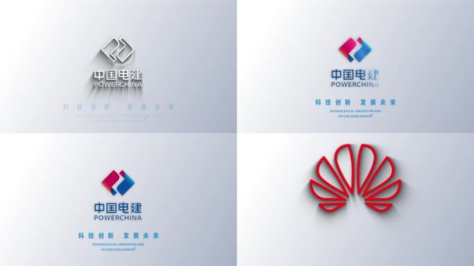 简洁logo演绎 描边logo出场AE