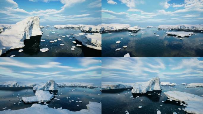 南极北极冰川