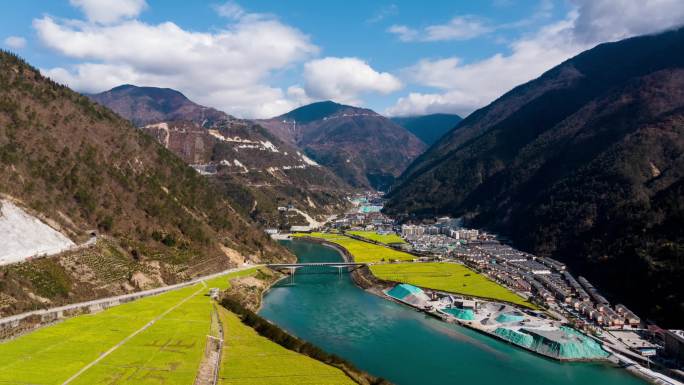 雅安市石棉县王岗坪乡油菜花4K延时