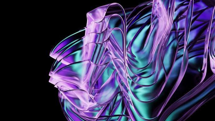 充满活力的紫色背景装饰与优雅的玻璃波节奏。