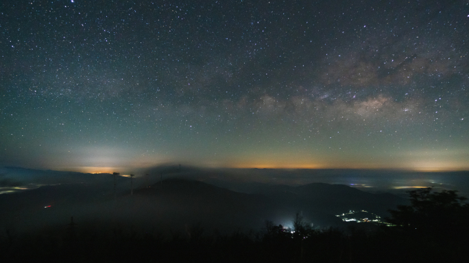 【4K超清】星空银河转日出延时