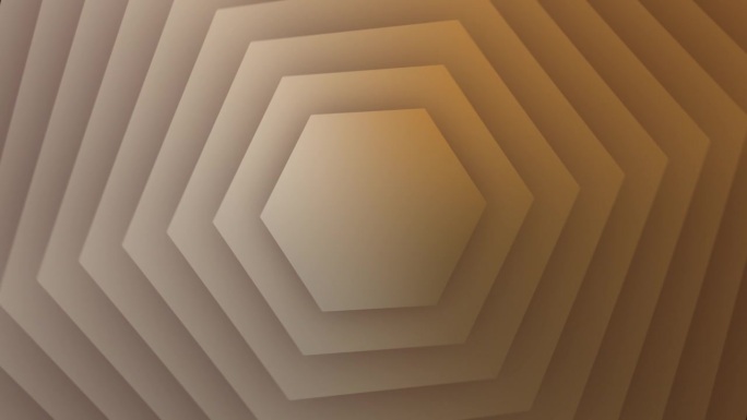 4k抽象几何六边形隧道背景动画