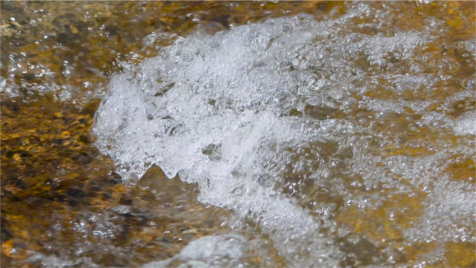 溪流水花 升格特写 捕捉自然之舞