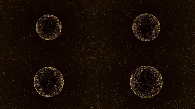 未来主义抽象火焰发光球，球体的点和粒子闪耀着神奇的能量在黑色的背景。抽象的背景。屏幕保护程序，3d渲