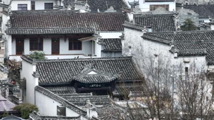 江南烟雨村庄