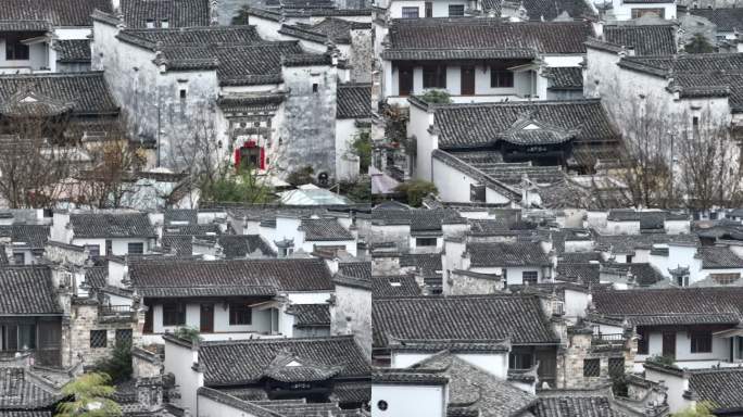 江南烟雨村庄