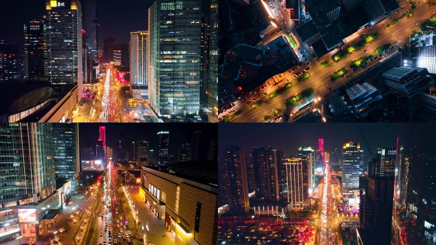 【高清4k】青年大街夜景航拍