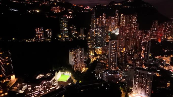 香港住宅大厦景观商圈商业中心夜景繁华