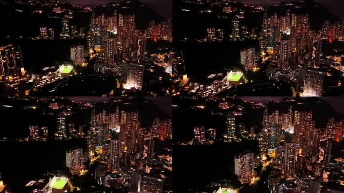 香港住宅大厦景观商圈商业中心夜景繁华