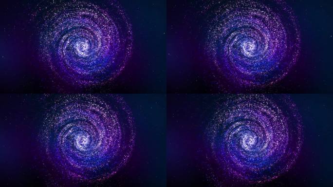 蓝紫色星云粒子旋转宇宙