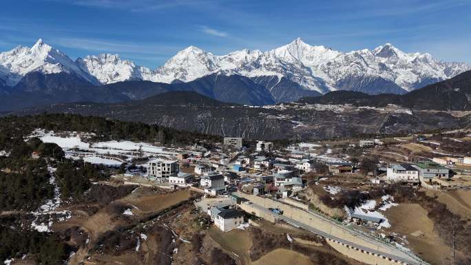 梅里雪山航拍素材