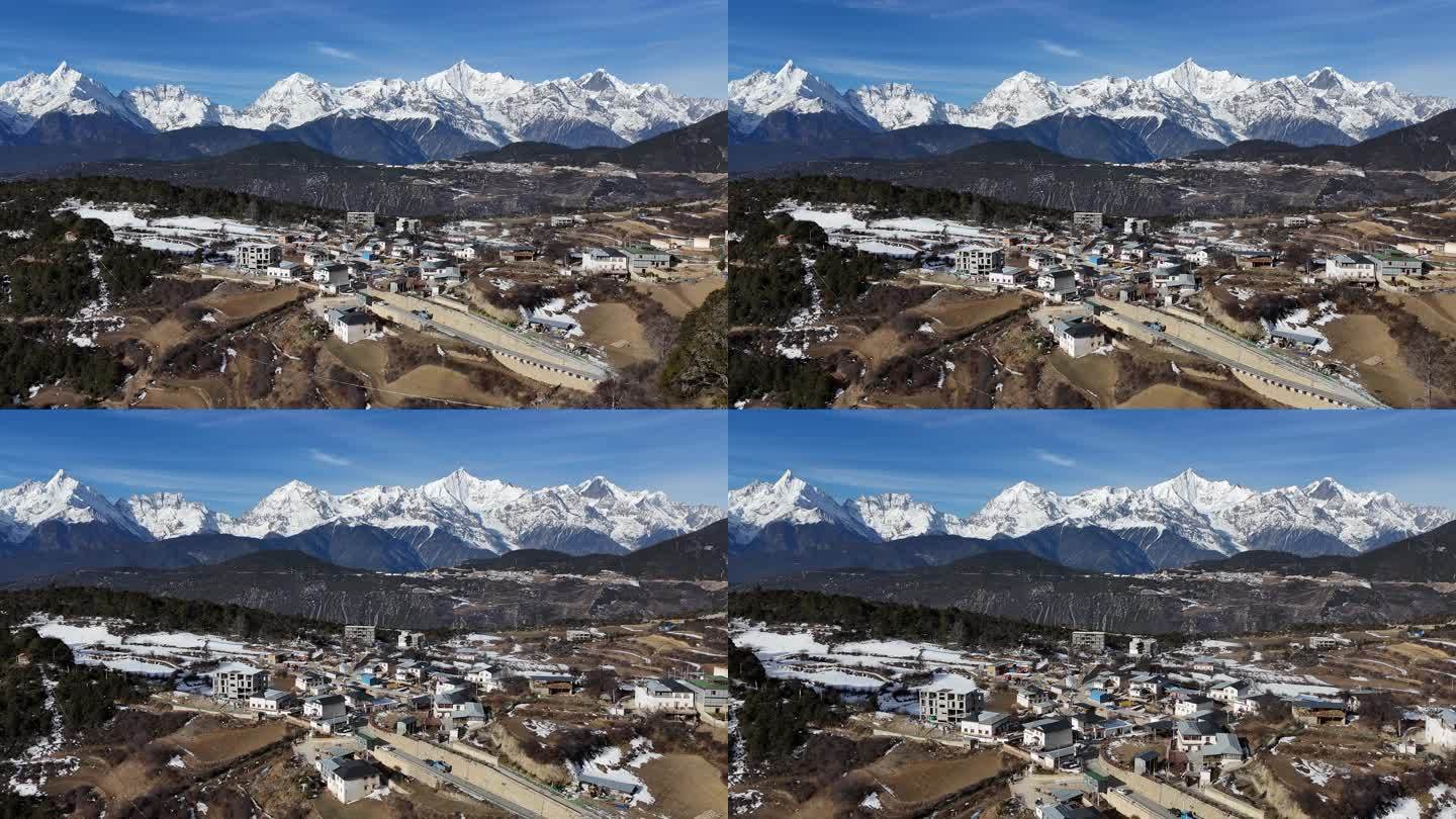 梅里雪山航拍素材