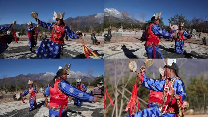 云南 丽江 束河古镇 东巴祭祀舞