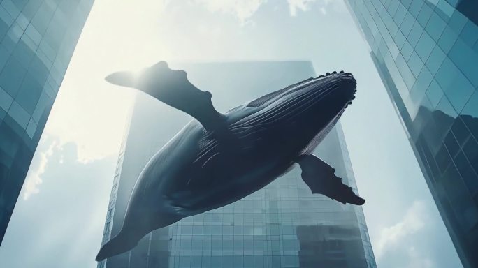 鲲/鲸鱼在城市中遨游畅想镜头组集合