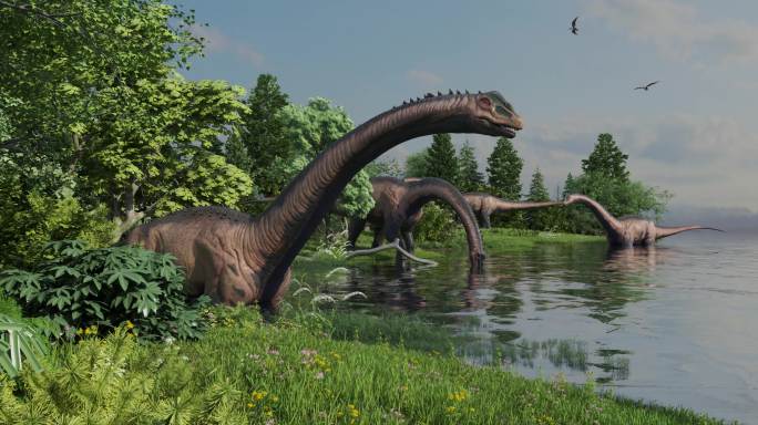 恐龙 侏罗纪 白垩纪 热带雨林 森林