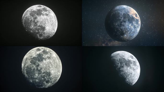 月球 月亮 月球 近景