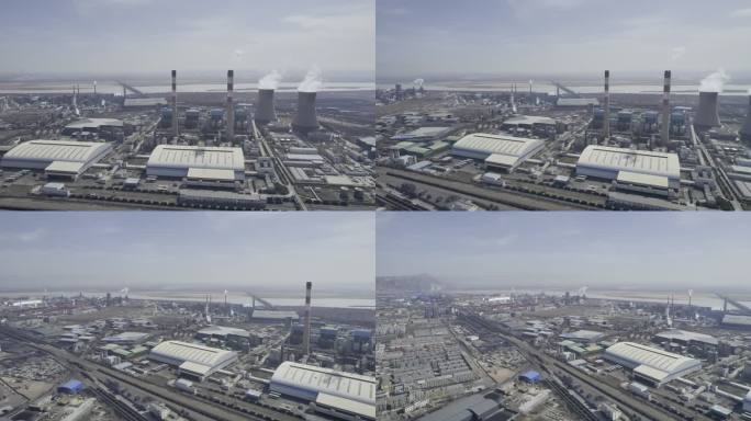 陕西韩城工业城市化工厂航拍5