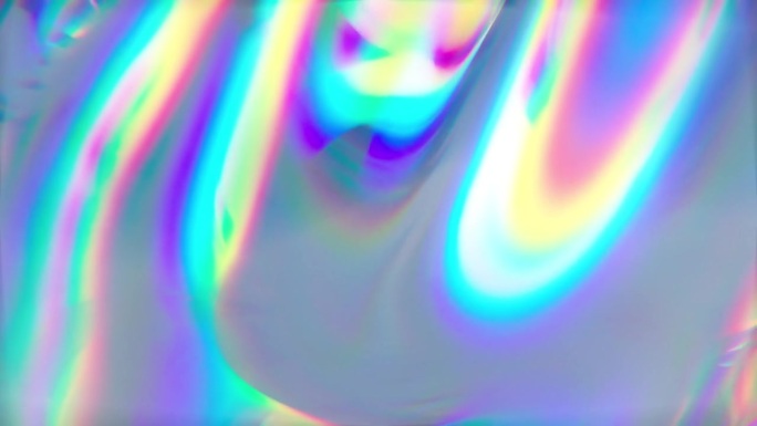 流动的玻璃纹理与光散射彩色反射