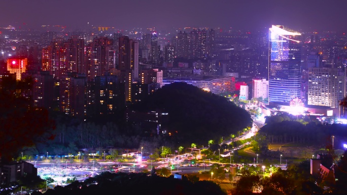 55-东城延时-旗峰公园路口夜景