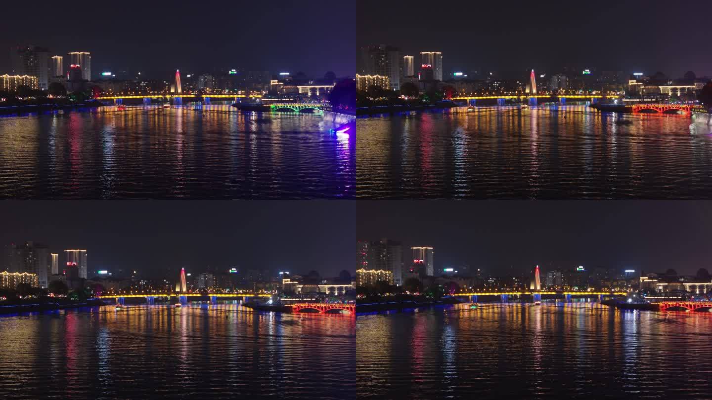 雅安市雨城区城市建设夜景