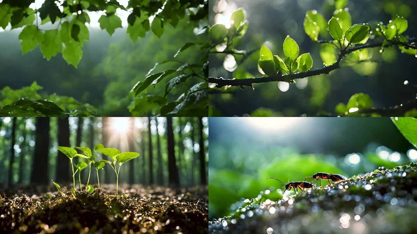 春天惊蛰春分谷雨万物复苏