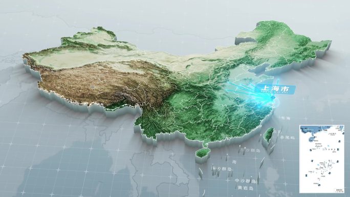 上海辐射全国三维地图）（可修改位置）