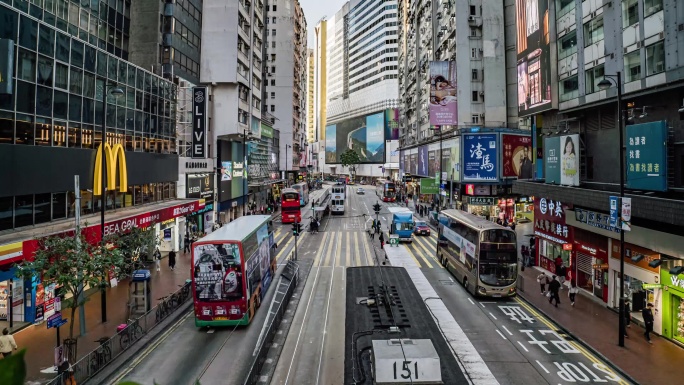 香港维多利亚港夜景延时风光