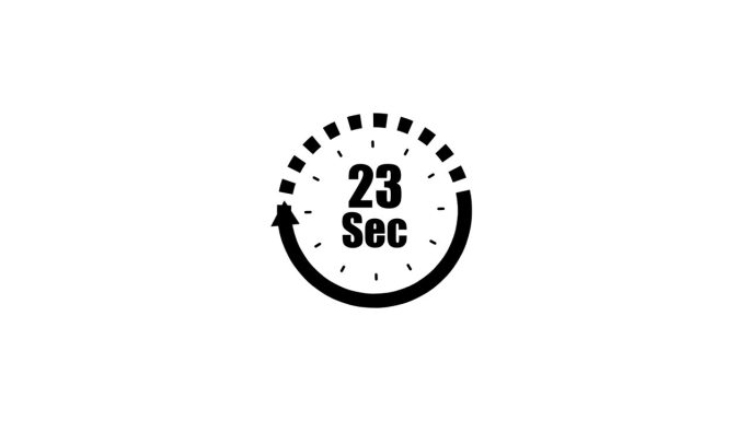 时钟倒计时图标在平面风格。时间计时器动画在白色孤立的背景。s_29
