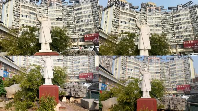 居民小区的毛泽东塑像