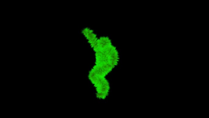4K绿色派对动物雪人舞蹈循环