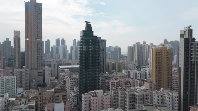 香港公寓鸟瞰图4K旅游宣传片广告视频素材