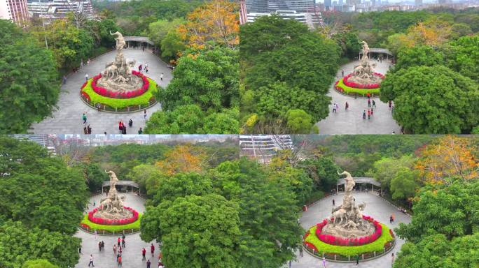 广州羊城雕塑  广州越秀公园五羊雕像