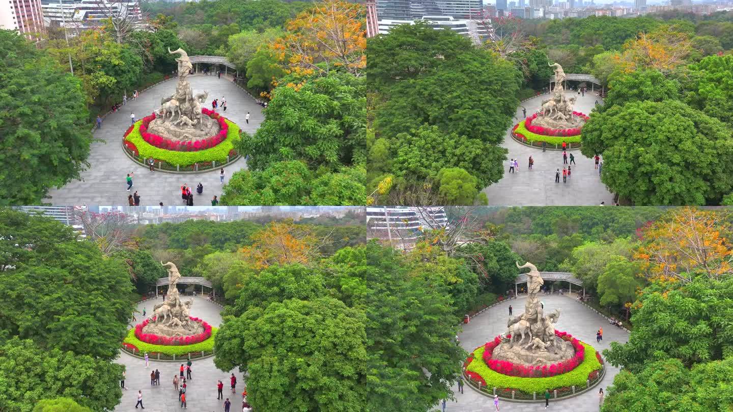 广州羊城雕塑  广州越秀公园五羊雕像