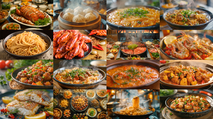 中国美食视频素材下载, 中国美食AE模板下载_光厂(VJ师网)